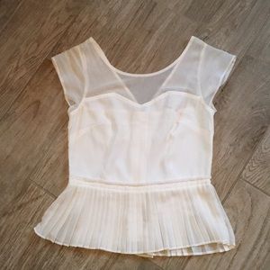 White shear blouse